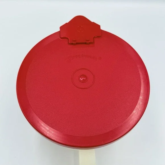 VTG Tupperware Batter Mixer Dispenser Pitcher 4 Cup Red Lid Kitchen - Picture 6 of 8